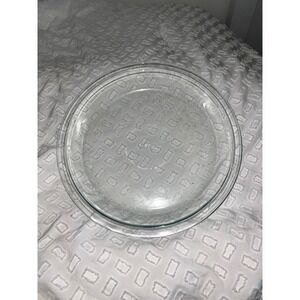 Pyrex Clear Glass 9.5 Inch Round Pie Plate Baking Dish Ovenware Used